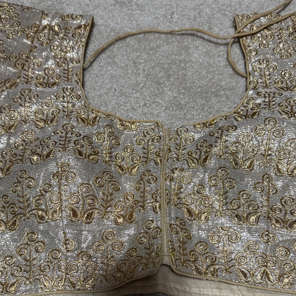 Gold and Silver Embroidered Blouse